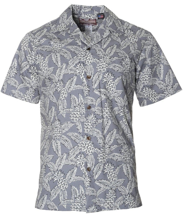 Pineapples Island Hawaiian Shirt Silver