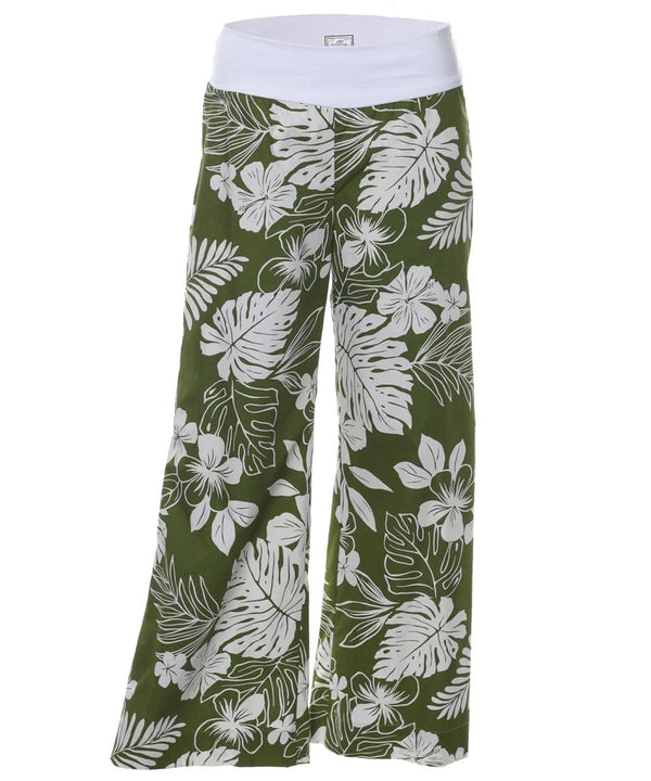 Plum-Monst Palazzo Wide-Leg Pants Green