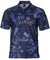 Men's Polo Shirt Hawaiian Island Tribal Gecko Navy