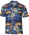 Men's Polo Shirt Island Tiki Navy