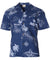 Poly Cotton Hawaiian Shirt Discover Hawaii Map Navy