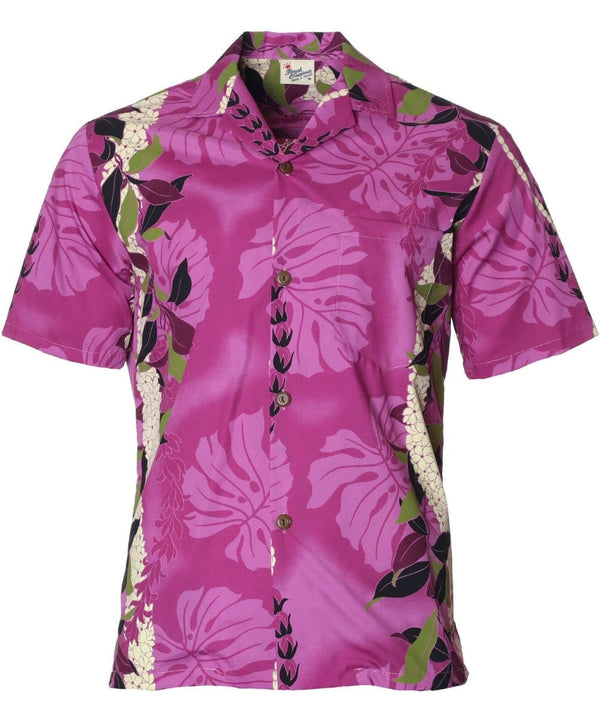 Poly Cotton Hawaiian Shirt Ilima Fuchsia
