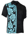 Prince Kuhio Hawaiian Shirt Black-Blue Side Band Light Blue