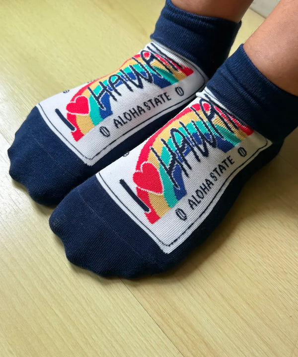 I love Hawaii Performance Socks Navy
