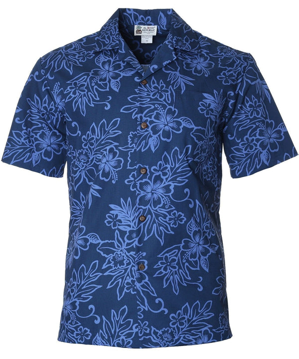 Pua Kala Hawaiian Shirt Navy 2XL