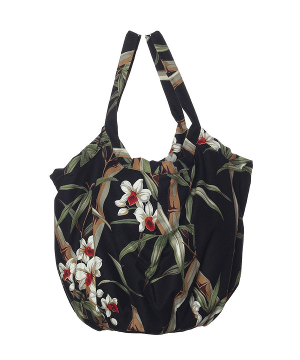 Large Tote Handbag Bamboo Orchids