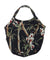 Large Tote Handbag Bamboo Orchids Black