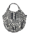 Large Tote Handbag Tribal South Pacific White