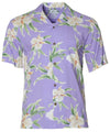 Rayon Aloha Shirt Malana Orchids Lilac Two Palms