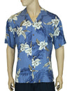 Aloha Shirt Rayon Maka Nani Blue KY