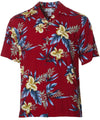 Red Hawaiian Aloha Shirt Okalani Red