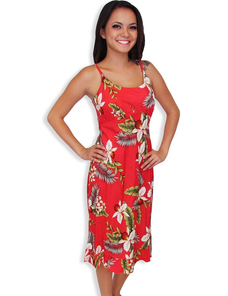 Red Hawaiian Dress Hanapepe Slip Design Red / L Red Hawaiian Dress Hanapepe Slip Design Red / L