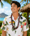Red Kukui Nut Lei Hand Painted Polished Candlenut Red