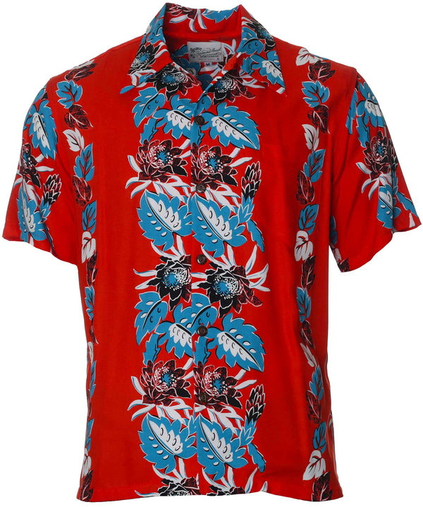 Retro Night-Blooming Ceres Hawaiian Shirt Red