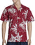 Reverse Fabric Pineapples and Ukuleles Shirt Burgundy