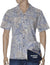 Reverse Fabric Tapa Honu Aloha Shirt Blue