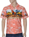Rooster Island Kauai Sunset Men's Shirt Coral