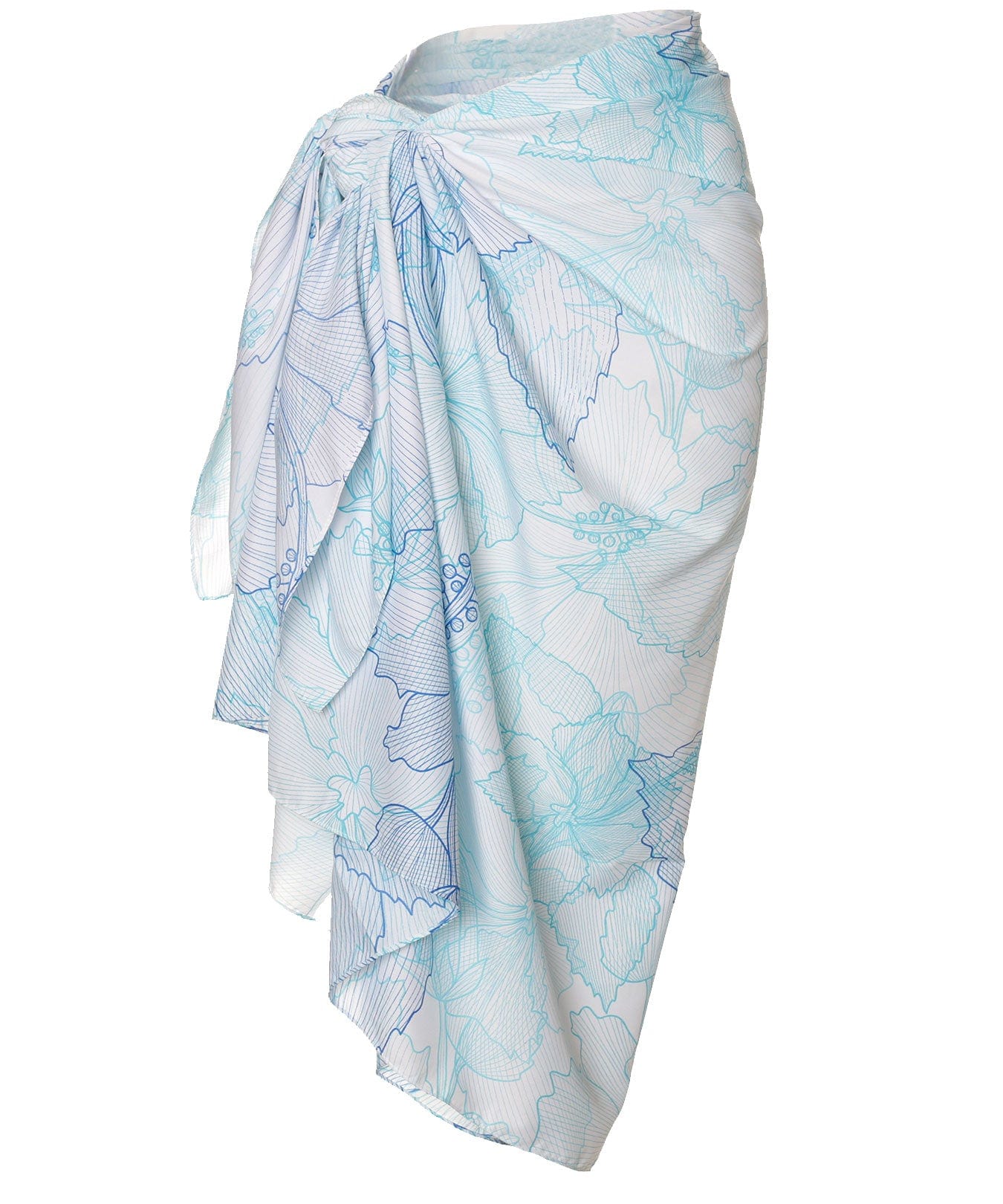 Blue Tropics Soft Rayon Sarong Cover-up Blue Tropics Soft Rayon Sarong Cover-up