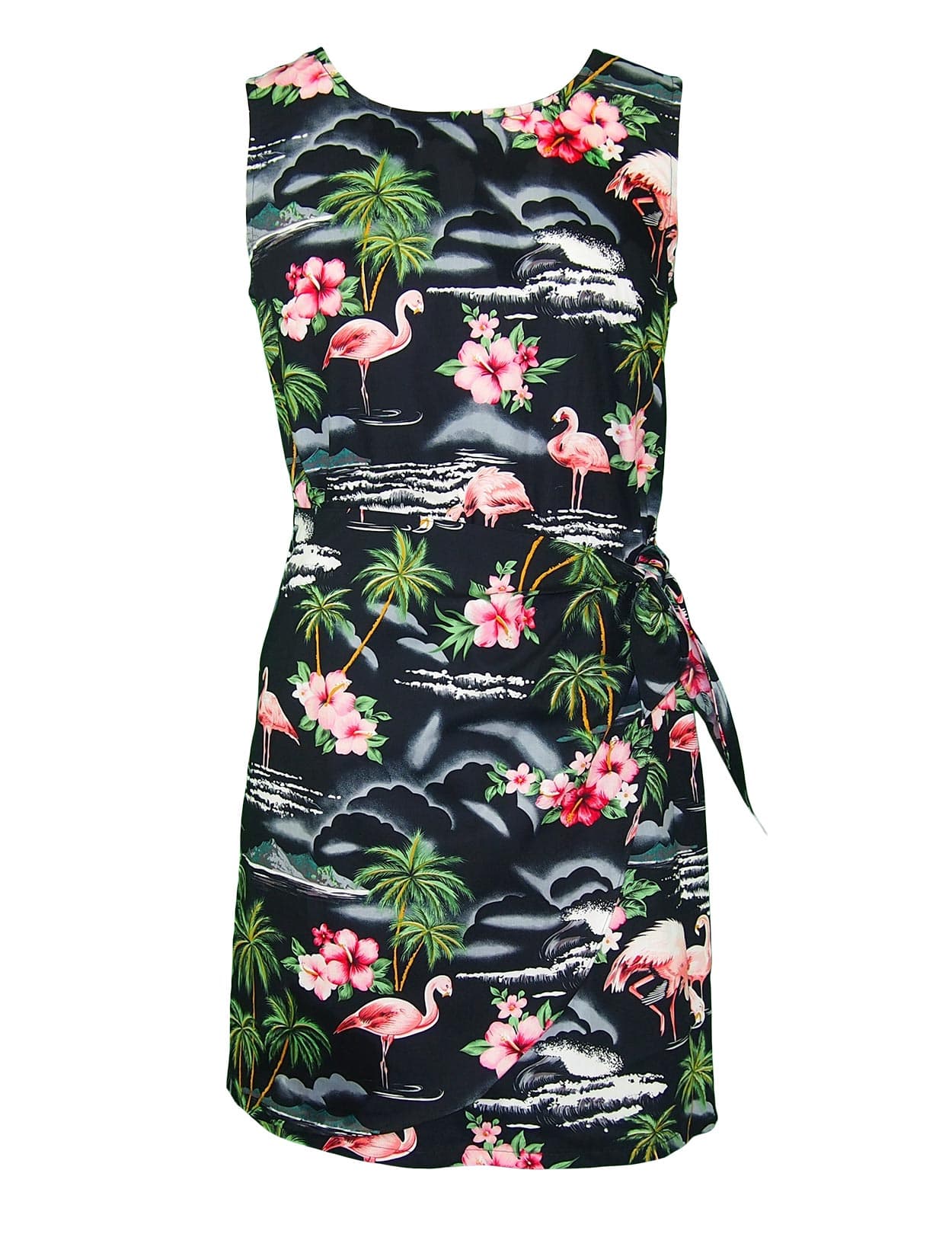 Tropical Flamingos Sarong Dress Tropical Flamingos Sarong Dress