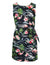 Tropical Flamingos Sarong Dress Black L