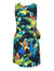 Parrots Paradise Short Sarong Dress Black