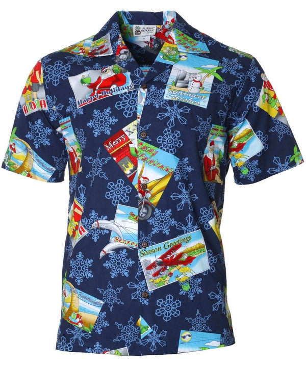 Season Greetings Christmas Shirt Navy