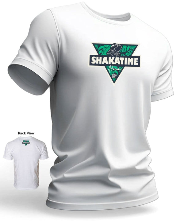 Shaka Time Hawaii Green 1991 Tee White