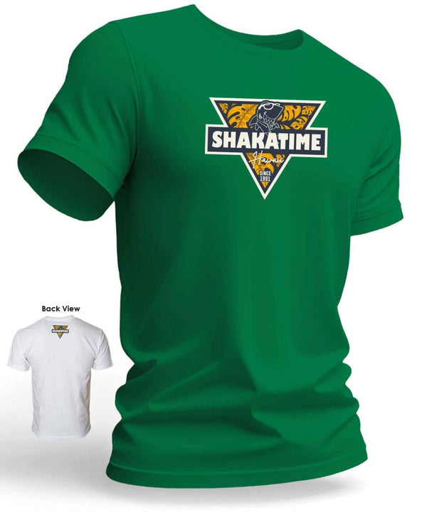 Shaka Time Hawaii Yellow 1991 Tee T-Shirt Green