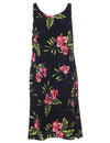 Okalani Short Hawaiian Dress Black Two Palms