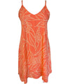 Short Hawaiian Dress with Scarf Hem Kalena Coral
