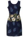 Short Hawaiian Dress Border Design Spring Aloha Navy KY
