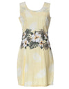 Short Hawaiian Dress Border Design Spring Aloha Yellow KY