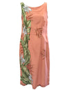 Short Hawaiian Dress Orchid Panel Coral
