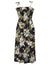 Short Hawaiian Dress Smock Top Classic Orchids Black Fits XS to XL (2-16)