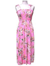 Short Hawaiian Dress Smock Top Classic Orchids Pink Fits XS to XL (2-16)