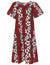 Short Muumuu Hawaiian Dress Hibiscus Leis Red