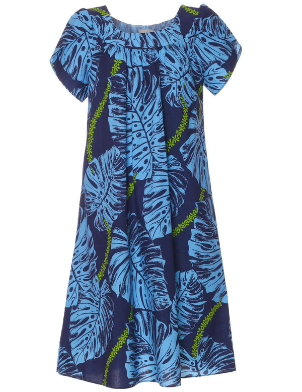 Pull Over Muumuu Dress Papakea Navy M