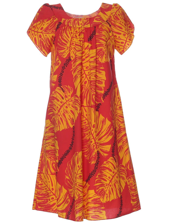 Pull Over Muumuu Dress Papakea Orange L