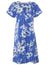 Short Muumuu Dress Crack Hibiscus Blue