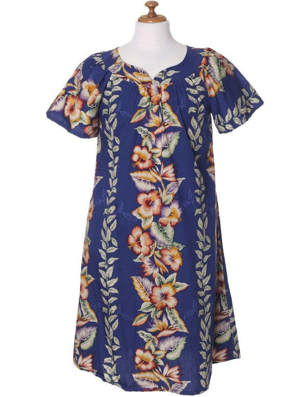 Short Muumuu Dress Paia Navy