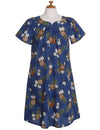 Short Muumuu Dress Sunny Pineapples Navy