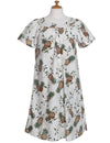 Short Muumuu Dress Sunny Pineapples White