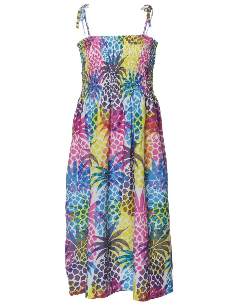 Short Smock Dress Rainbow Pineapples Short Smock Dress Rainbow Pineapples