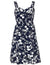 Short Sundress Smock Back Classic Hibiscus Pareo Navy