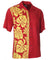 Side Design Prince Kuhio Hawaiian Shirt Red-Gold Red