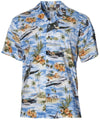 Sky Thunder Airplanes Aloha Shirt Blue RJC