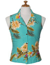 Sleeveless Hawaiian Women Blouse Island Ceres Green
