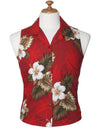 Ka Pua Floral Sleeveless Blouse Red