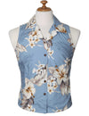 Sleeveless Hawaiian Shirt Lanai Light Blue