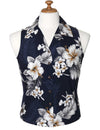 Sleeveless Hawaiian Shirt Lanai Navy